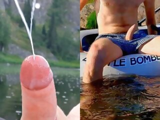 outdoor (gay) Straight guy cums powerfully while rafting down the river masturbation (gay) amateur (gay)